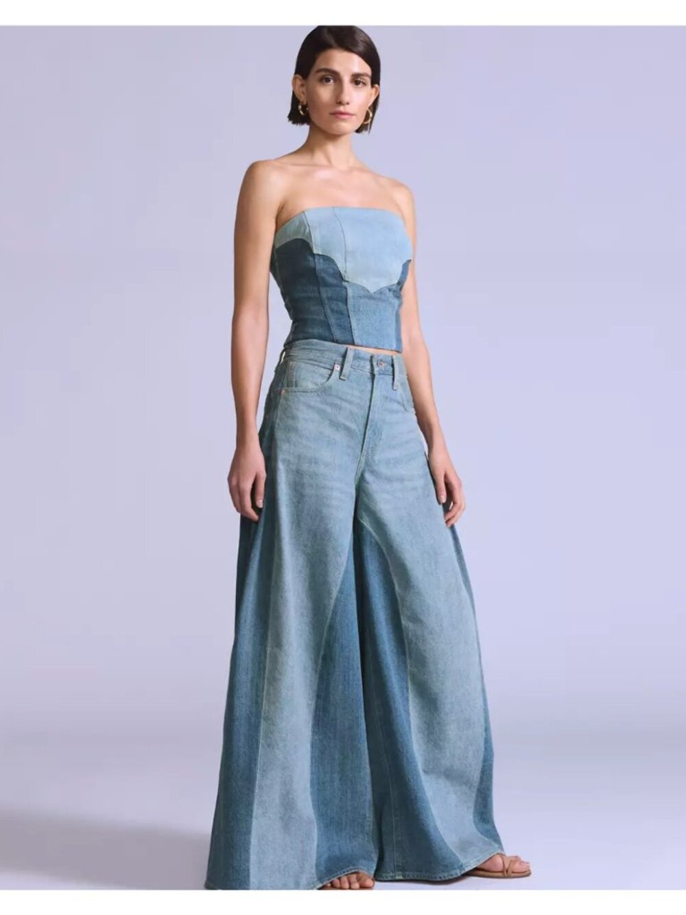 New Levi's 31x31 Blue Label Women's Roper Jeans Barrel Made of Japan Medium Wash - Picture 4 of 10